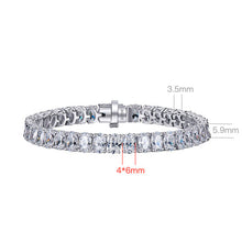 Dazzling Oval-cut Tennis Silver Bracelet