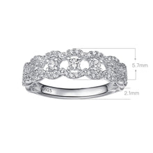 Elegant Lace Queen Zircon Ring | Silver Ring