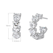 Heart Pavé Earrings | Silver Earrings