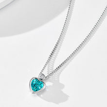 Paraiba Heart Necklace | Silver Necklace