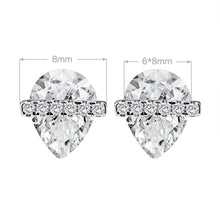 Elegant Pear Shaped Stud Earrings | Silver Earrings