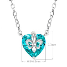 Paraiba Iris Heart Necklace | Silver Necklace