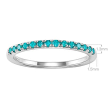 Full Circle Paraiba Band Ring | Silver Ring