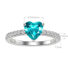 Paraiba Heart Ring | Silver Ring