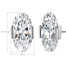 Simple Oval Cut Stud Earrings | Silver Earrings