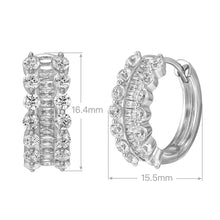 Elegant Zirconia Huggie Hoop Earrings | Silver Earrings