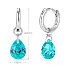 Paraiba Teardrop Earrings | Silver Earrings