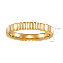 Chunky Satin Striped Ring | Silver Ring
