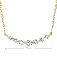 Moissanite Simple Smile Necklace | Silver Necklace