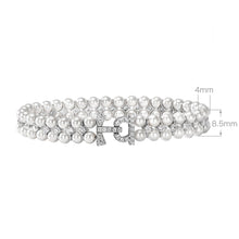4mm Double-Row Pearl Bracelet | Silver Bracelet