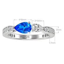 Double Teardrop Open Pinky Ring | Silver Ring
