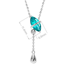 Marquise Y-Shaped Tassel Necklace | Silver Necklace