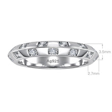 Checkerboard Design Ring | Silver Ring