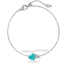 Two Color Heart Bracelet | Silver Bracelet