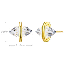 White Crystal Marquise Earrings | Silver Earrings