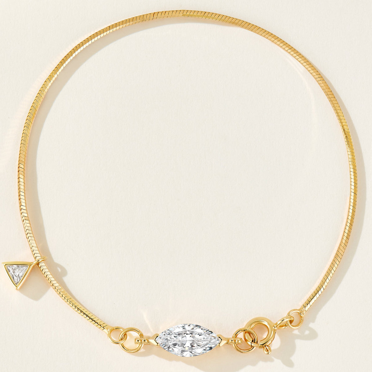 Marquise Snake Bone Bracelet | Silver Bracelet