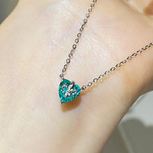 Paraiba Iris Heart Necklace | Silver Necklace