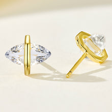 White Crystal Marquise Earrings | Silver Earrings