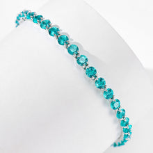 3.5mm Blue Gemstone Bracelet | Silver Bracelet