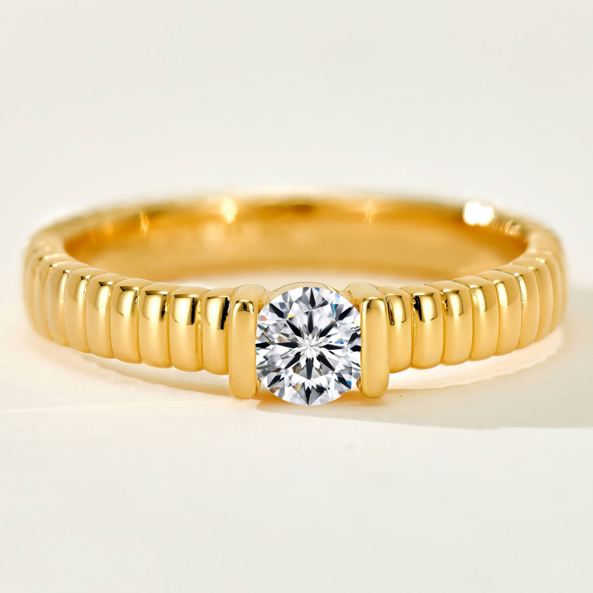 Double Band Zircon Ring | Silver Ring