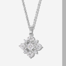 Princess-cut Zirconia Necklace | Silver Necklace