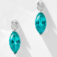 Paraiba Marquise Tassel Earrings | Silver Earrings