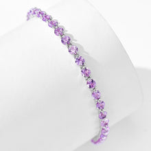 3.5mm Purple Gemstone Bracelet | Silver Bracelet