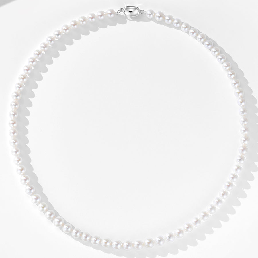 Natural Pearl Necklace [6-7mm] | Silver Necklace