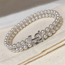 4mm Double-Row Pearl Bracelet | Silver Bracelet