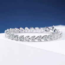 Romantic Heart-Cut Sterling Silver Bracelet