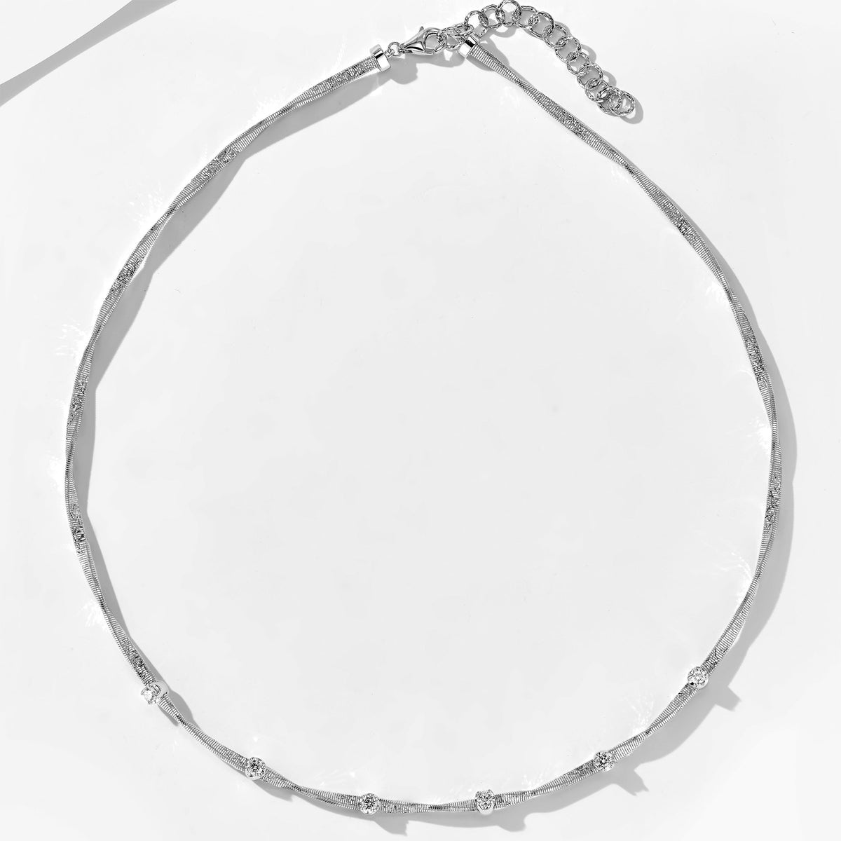 Italian Fine Gold Wire Necklace | Silver Necklace