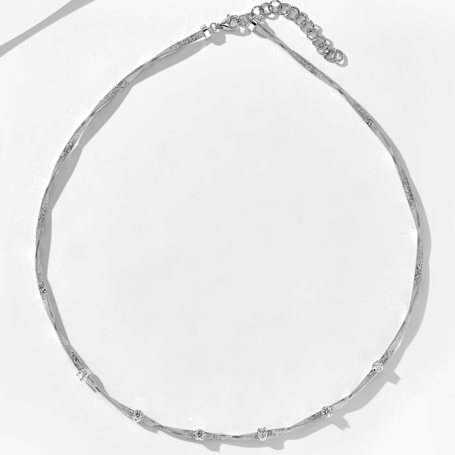 Italian Fine Gold Wire Necklace | Silver Necklace