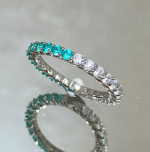 Paraiba Contrast Color Ring | Silver Ring