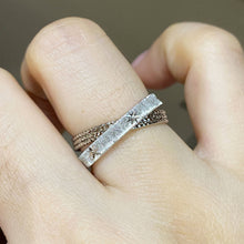 Star Engraved Layered Ring | Silver Ring