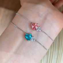 Two Color Heart Bracelet | Silver Bracelet