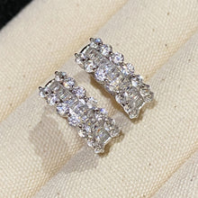 Elegant Zirconia Huggie Hoop Earrings | Silver Earrings