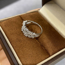 Regal Lace Pattern Zircon Ring | Silver Ring