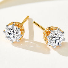Vintage Bouquet Old European Cut Stud Earrings | Silver Earrings