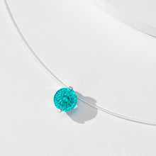 Paraiba Fishing Line Necklace | Silver Necklace
