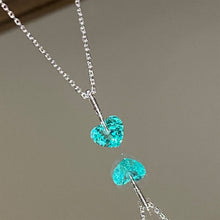 Paraiba Simple Heart Necklace | Silver Necklace