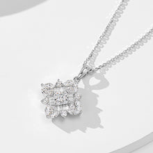 Princess-cut Zirconia Necklace | Silver Necklace