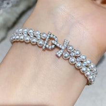 4mm Double-Row Pearl Bracelet | Silver Bracelet