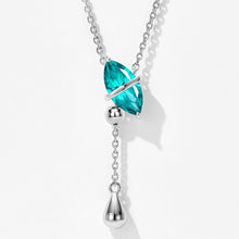 Marquise Y-Shaped Tassel Necklace | Silver Necklace