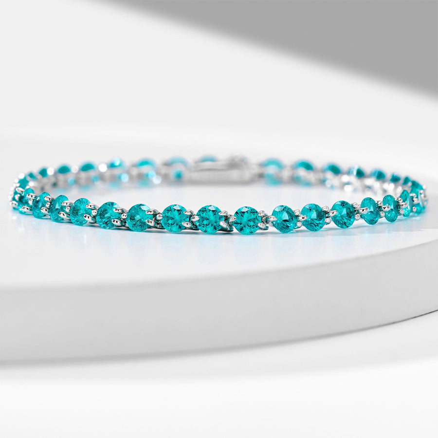 3.5mm Blue Gemstone Bracelet | Silver Bracelet