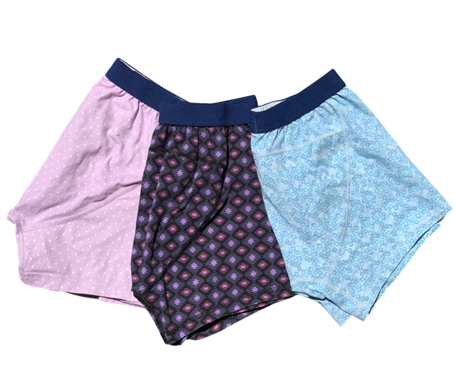 3 Pack Men's Organic Boxer Brief (Native, Floral, and Polkadot)