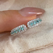 Half Gemstone Open Row Ring | Silver Ring
