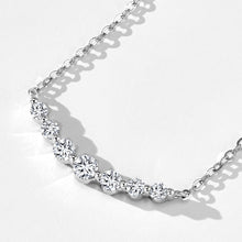 Moissanite Simple Smile Necklace | Silver Necklace