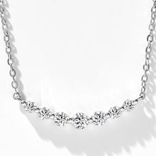 Moissanite Simple Smile Necklace | Silver Necklace