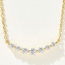 Moissanite Simple Smile Necklace | Silver Necklace