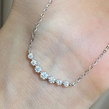 Moissanite Simple Smile Necklace | Silver Necklace